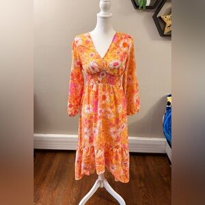 Summer High Low Floral Print Dress